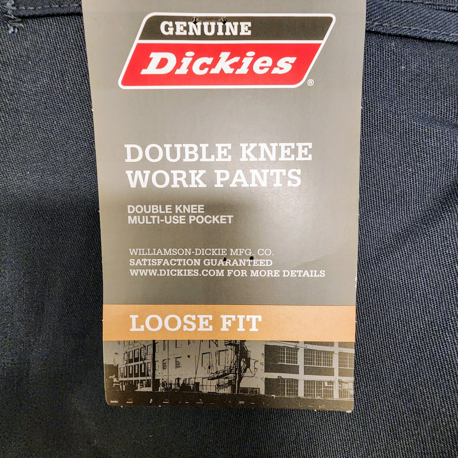 DICKIES Mens DOUBLE KNEE 7118738DN Navy Blue Work Pants 34×30 Loose Straight Leg