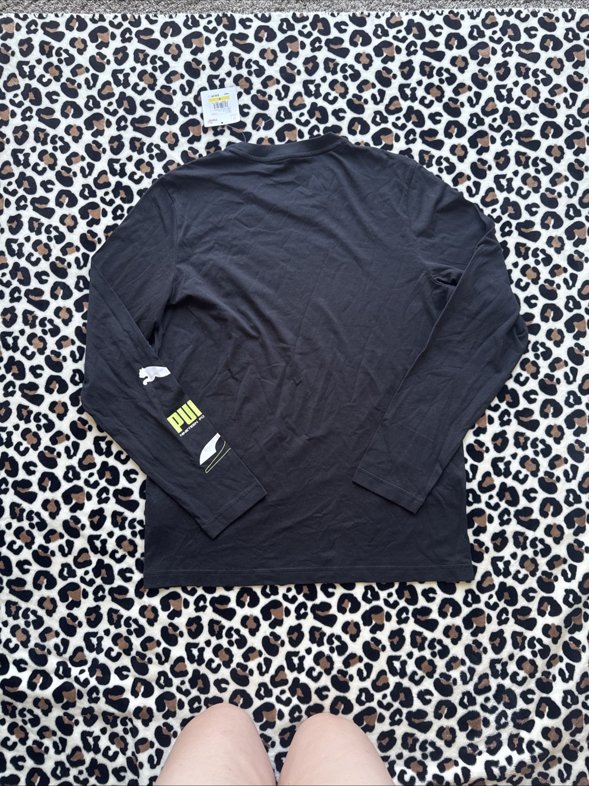 Puma Men’s Midfield Black Long Sleeve T-Shirt Size M NWT