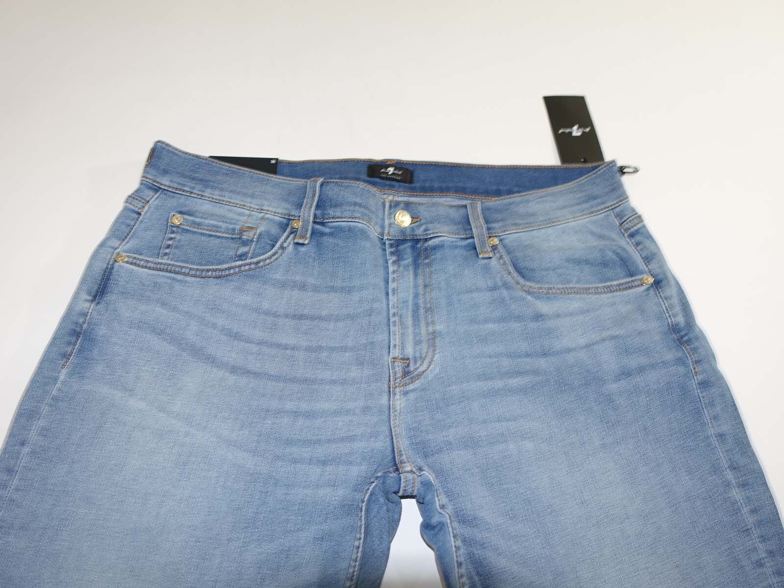 7 For All Mankind Men’s Tapered Straight Leg Jeans Size 36 x 33 NWT Laguna Wash