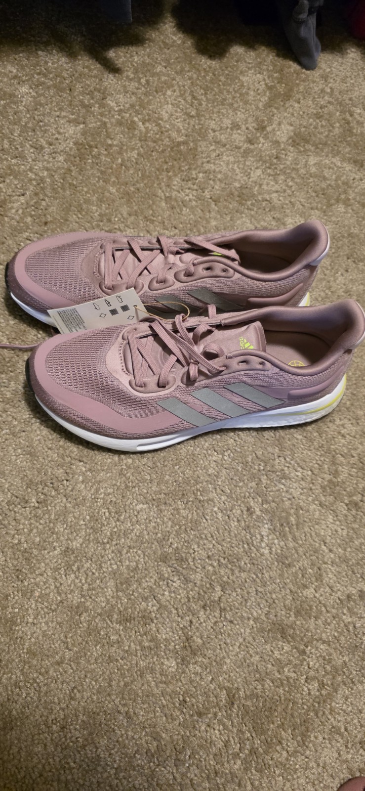 adidas Supernova W Magic Mauve/Solar Yellow Mesh Running Sneaker GX2970 2022