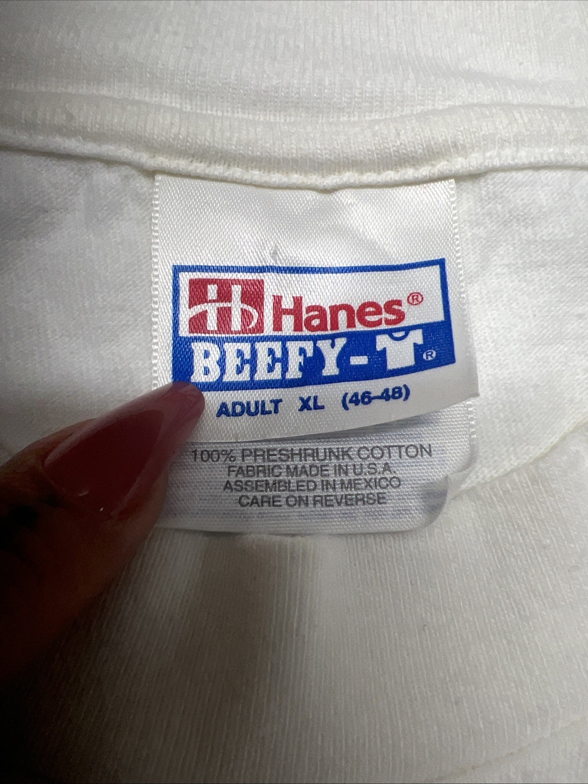 Hanes Beefy Vintage 1997 Army vs. Navy Long Sleeve White T-shirt Men’s Size XL