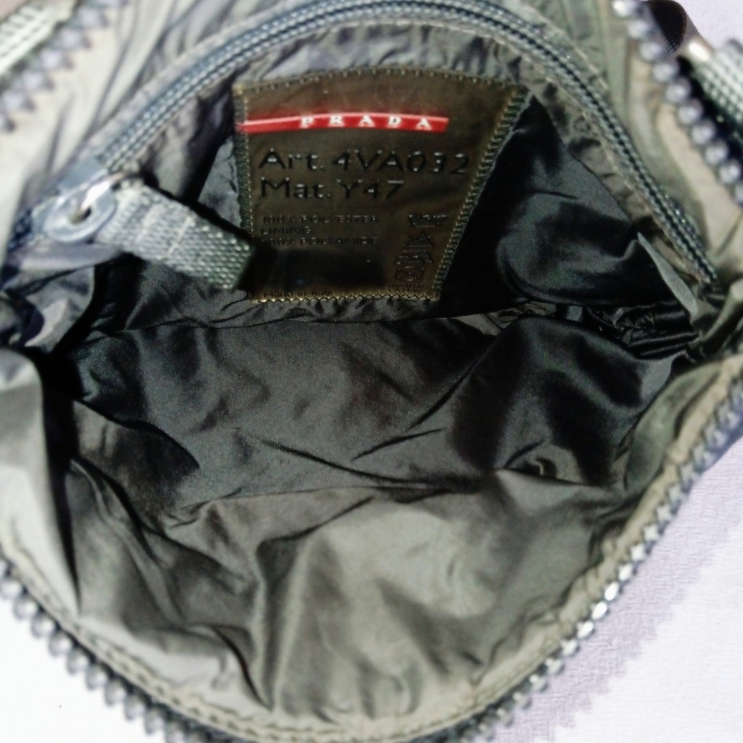PRADA Sports Nylon Pochette Shoulder Bag Black Size: W:7.9 × H:7.9 in.