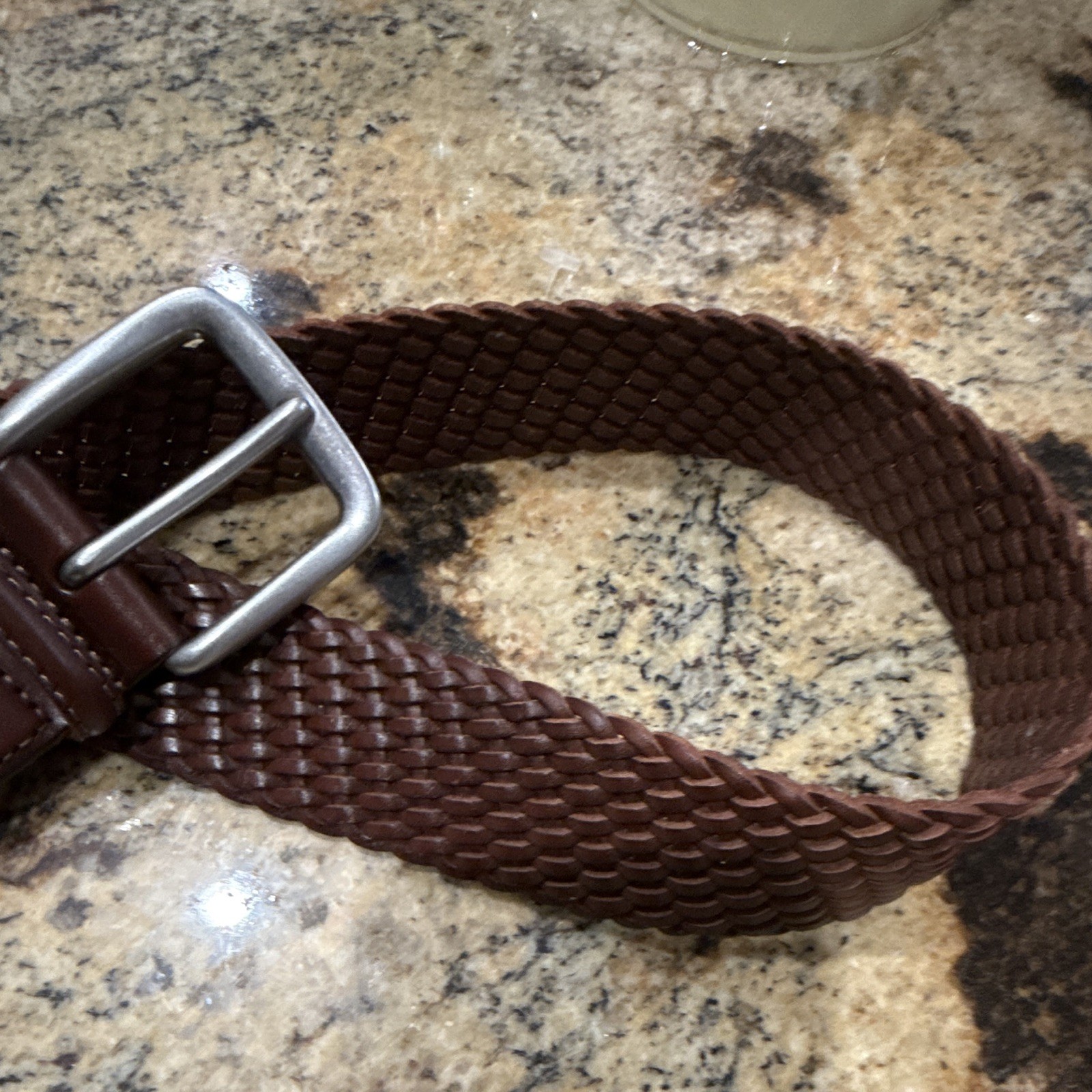 Polo Ralph Lauren Brown Braided Adjustable Belt, Size 34