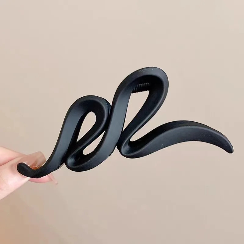13cm Acrylic Hair Claw Clips Matte Wave Design Women Girls Hair Accessories Set