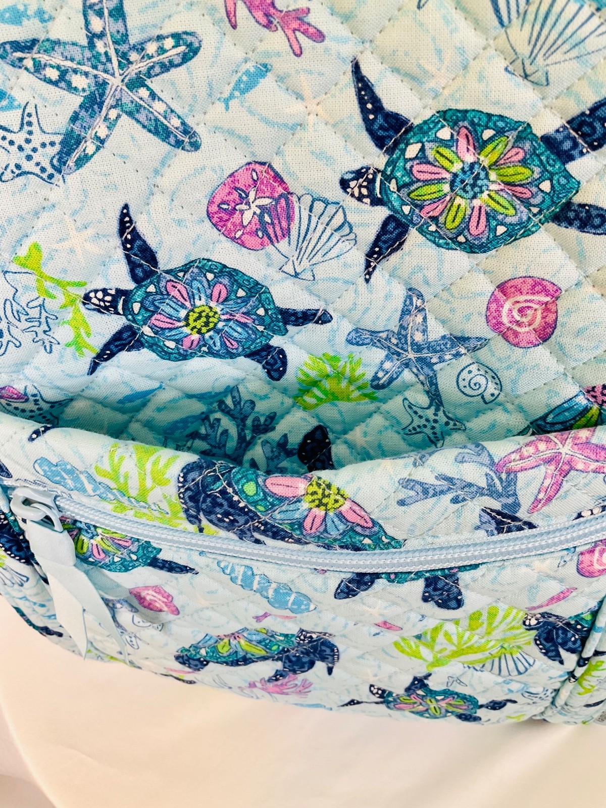 🐠Vera Bradley Large Tote Purse Bag Turtle Dream Spring Break