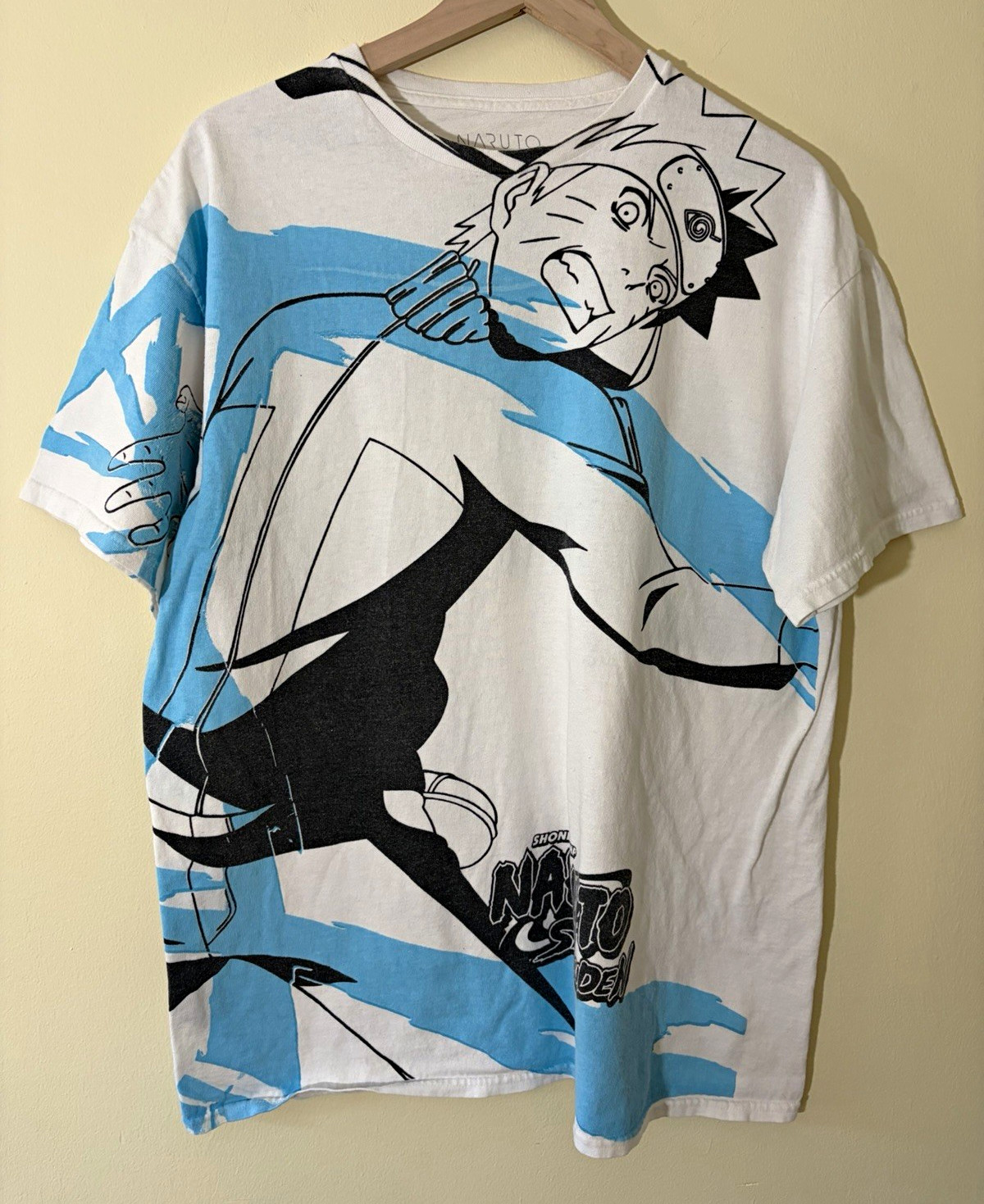 Naruto Shippuden Collection Huge Front Graphic Anime Promo T-Shirt Y2K Men’s XL