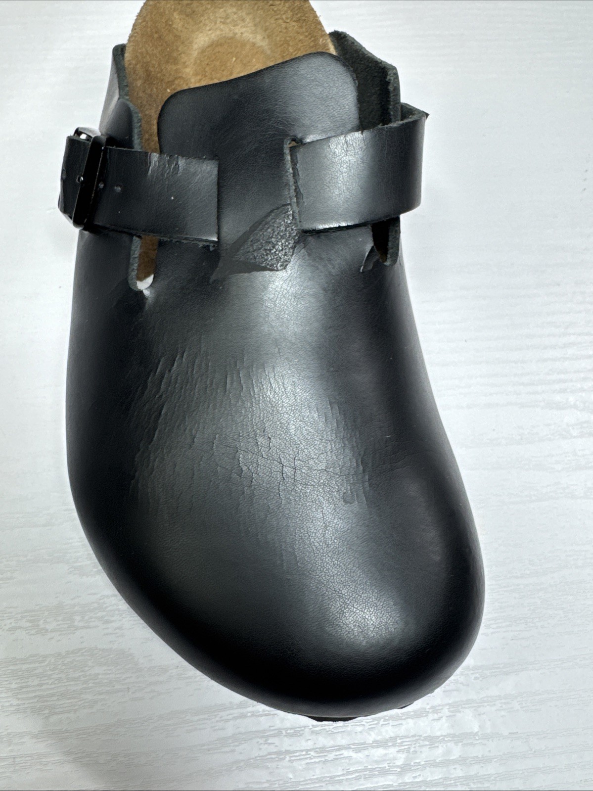 Birkenstock Boston Leather Black Clogs US Size 8-8.5 Women’s – Used – See Pics!