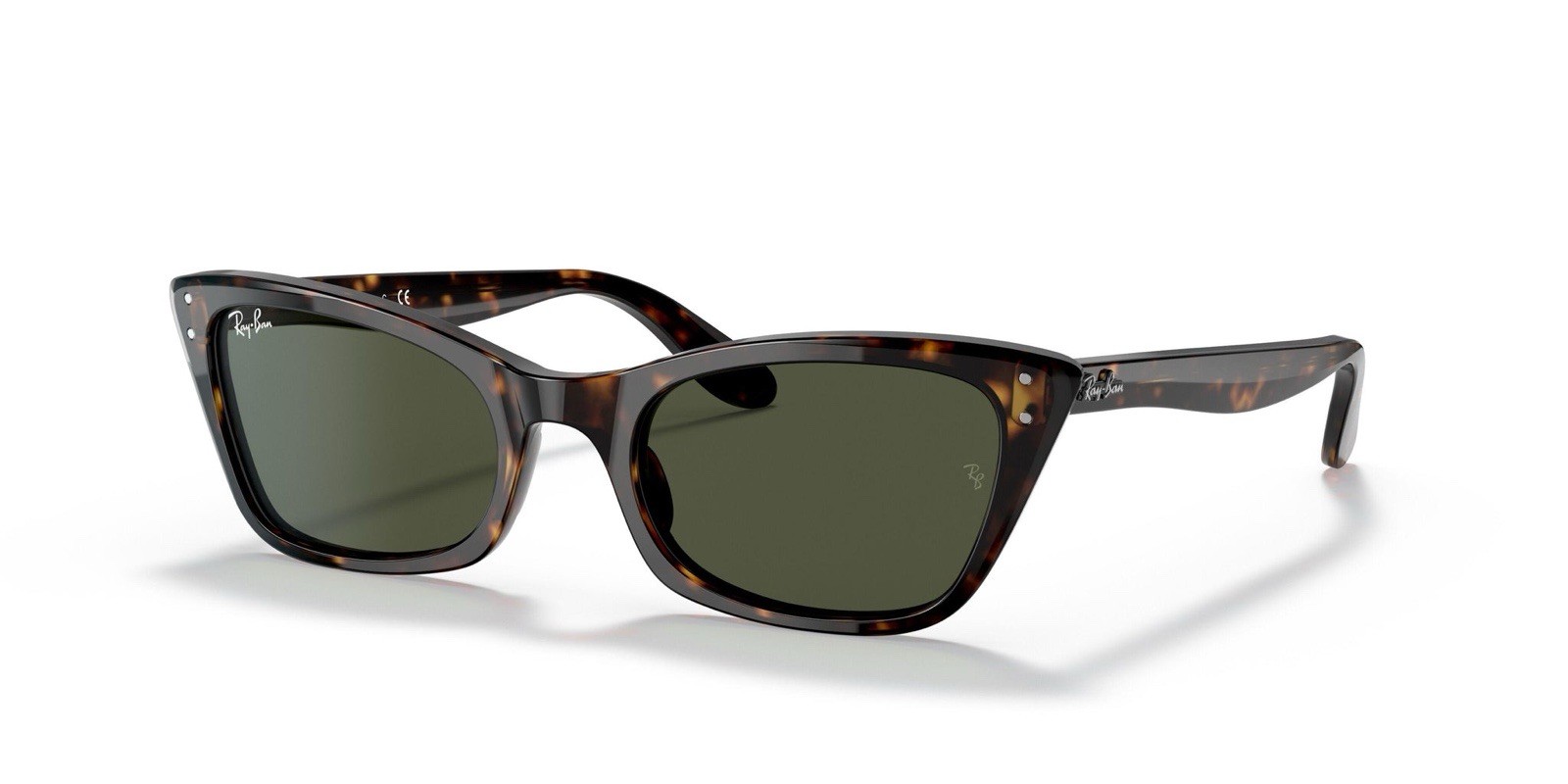 NEW Ray-Ban LADY BURBANK Polished Havana frame green lens RB2299 902/31 52-20