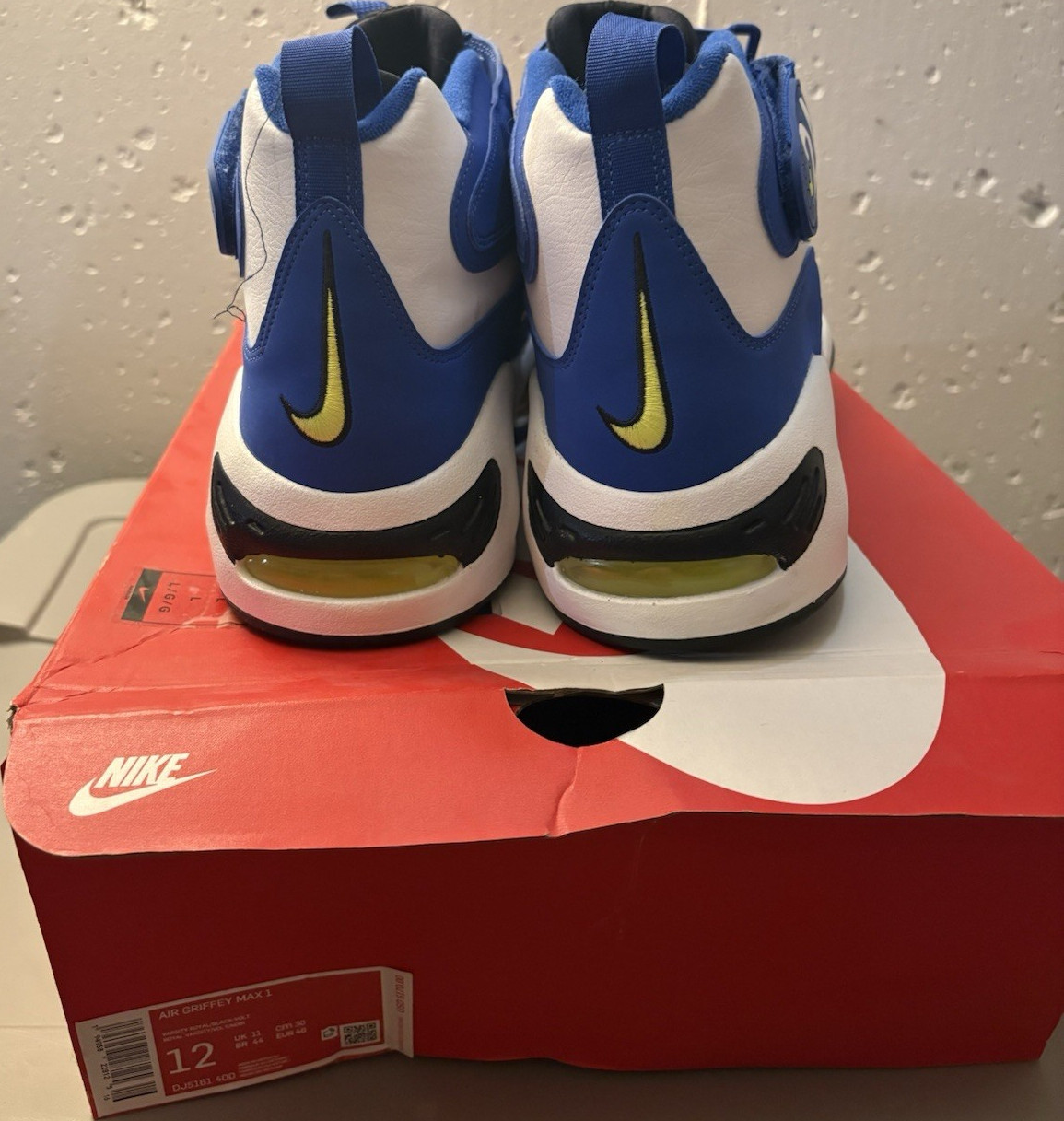 Nike Air Griffey Max 1 Varsity Royal Black Volt Leather 2021 DJ5161-400 Men