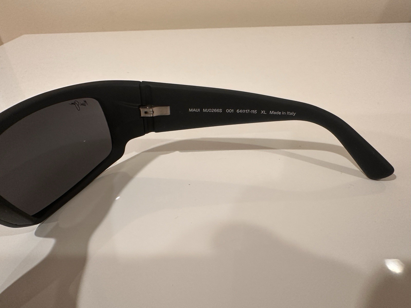Maui Jim 266-02MR World Cup Polarized Wrap Sunglasses – Black Matt