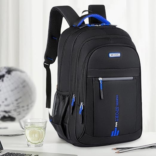Men Backpack laptop Travel School Bag Large Capacity Black Waterproof University