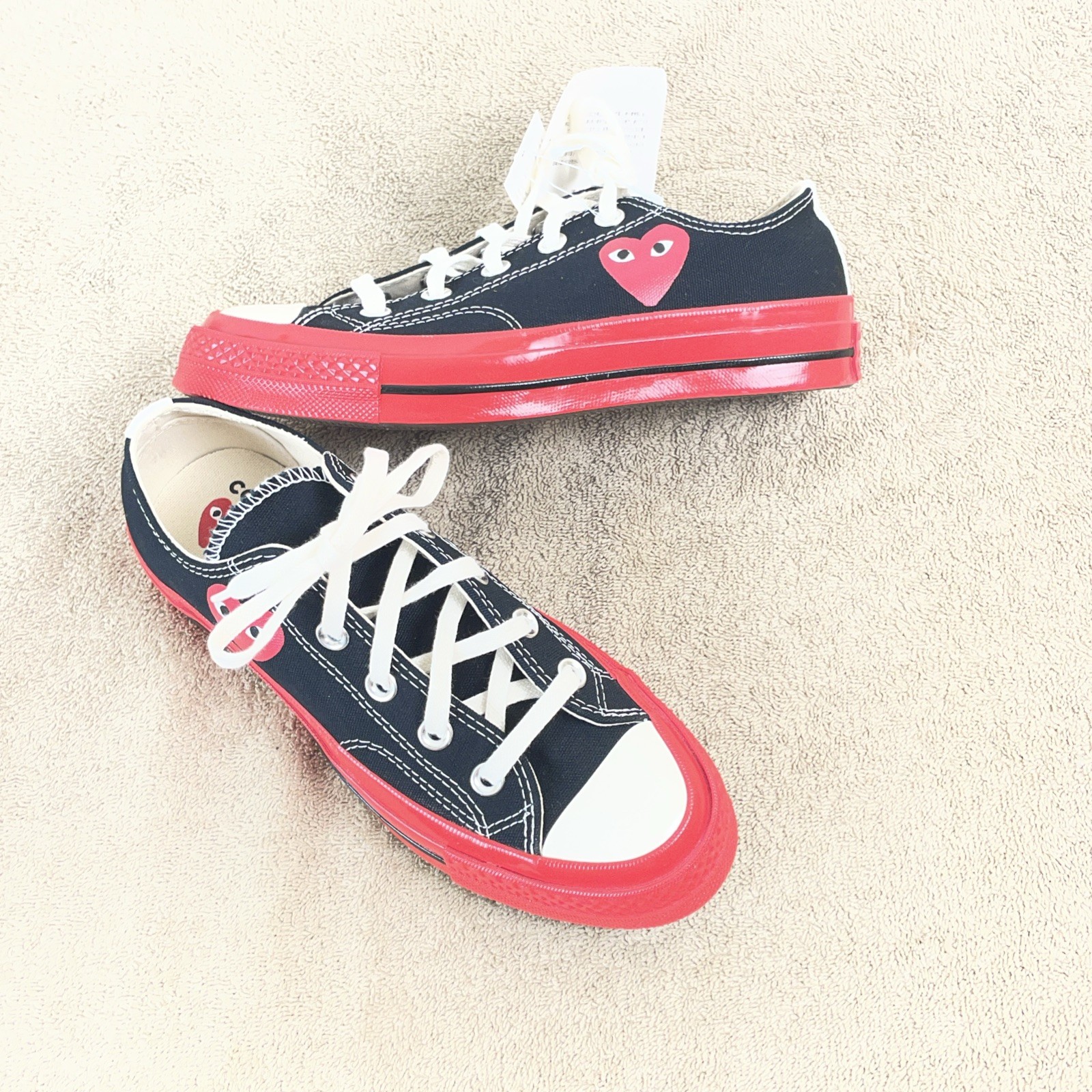 Converse Chuck 70 Play Comme Des Garcons Low Black Sneakers Mens 4 / Womens 6