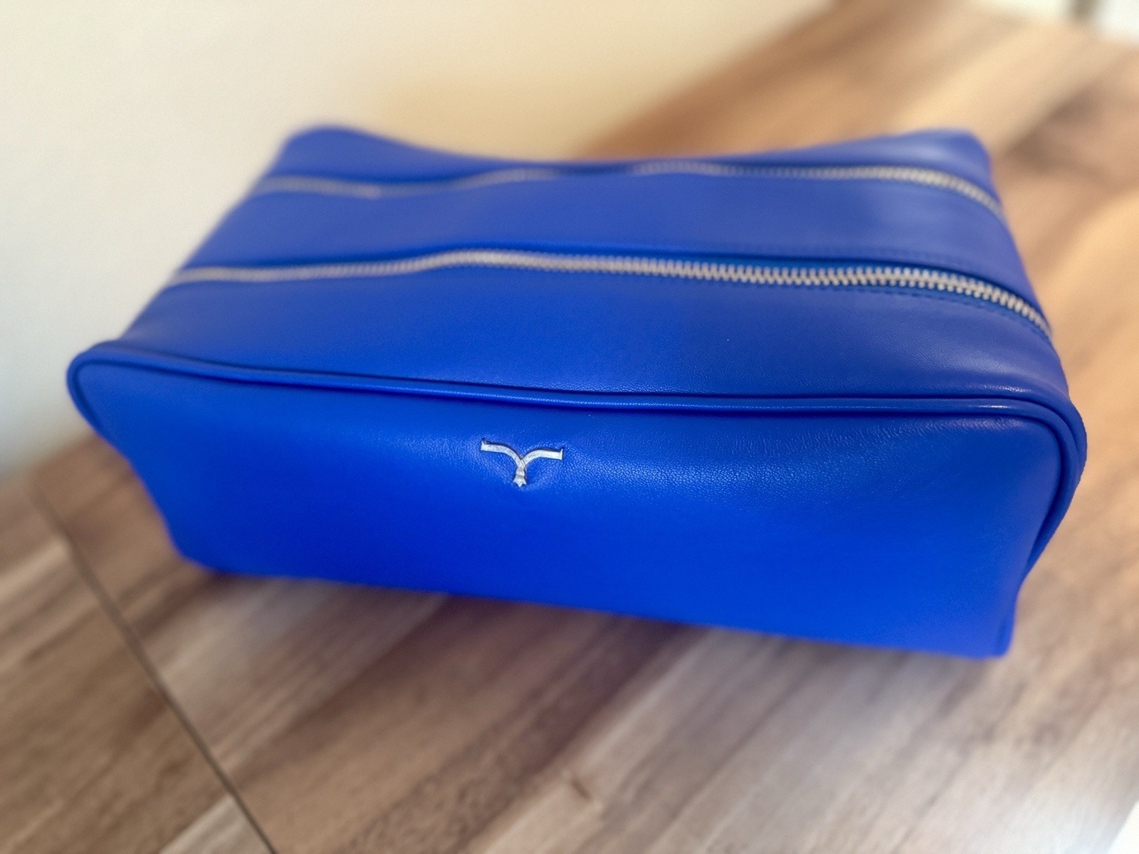Larusmiani Milano Wash Bag Kaiser – Blue – Toiletry Bag – Made in Italy