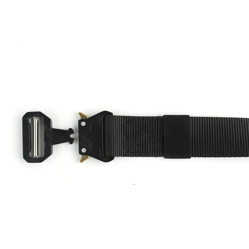 Men’s Nylon Tactical Belt Quick Release 1.5 in Buckle Webbing Waistbelt Black