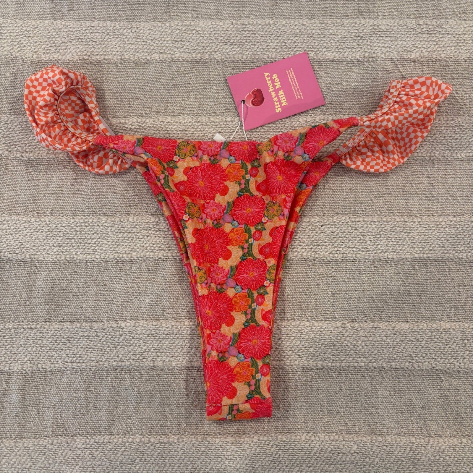 NWT Strawberry Milk Mob Citrus Kiss Ruffle Bikini Bottom Medium Sold Out