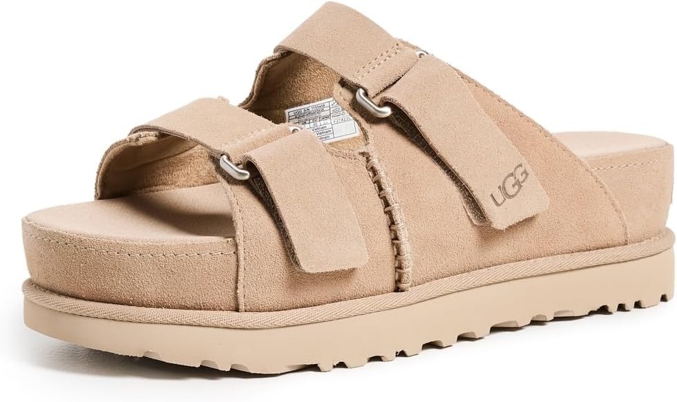 UGG 1155458 Women’s GOLDENSTAR HI Slide Adjustable Vamp Straps Suede Sandal New