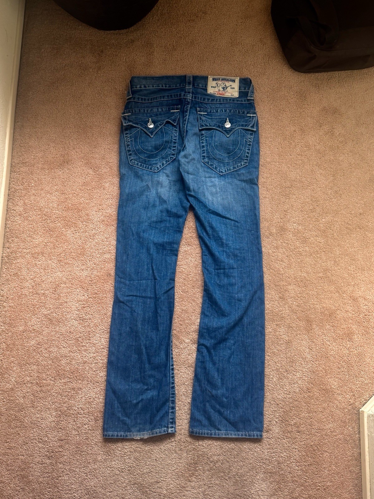 True Religion Ricky Straight Jeans Men’s Size 29 Distressed Y2K Designer Denim
