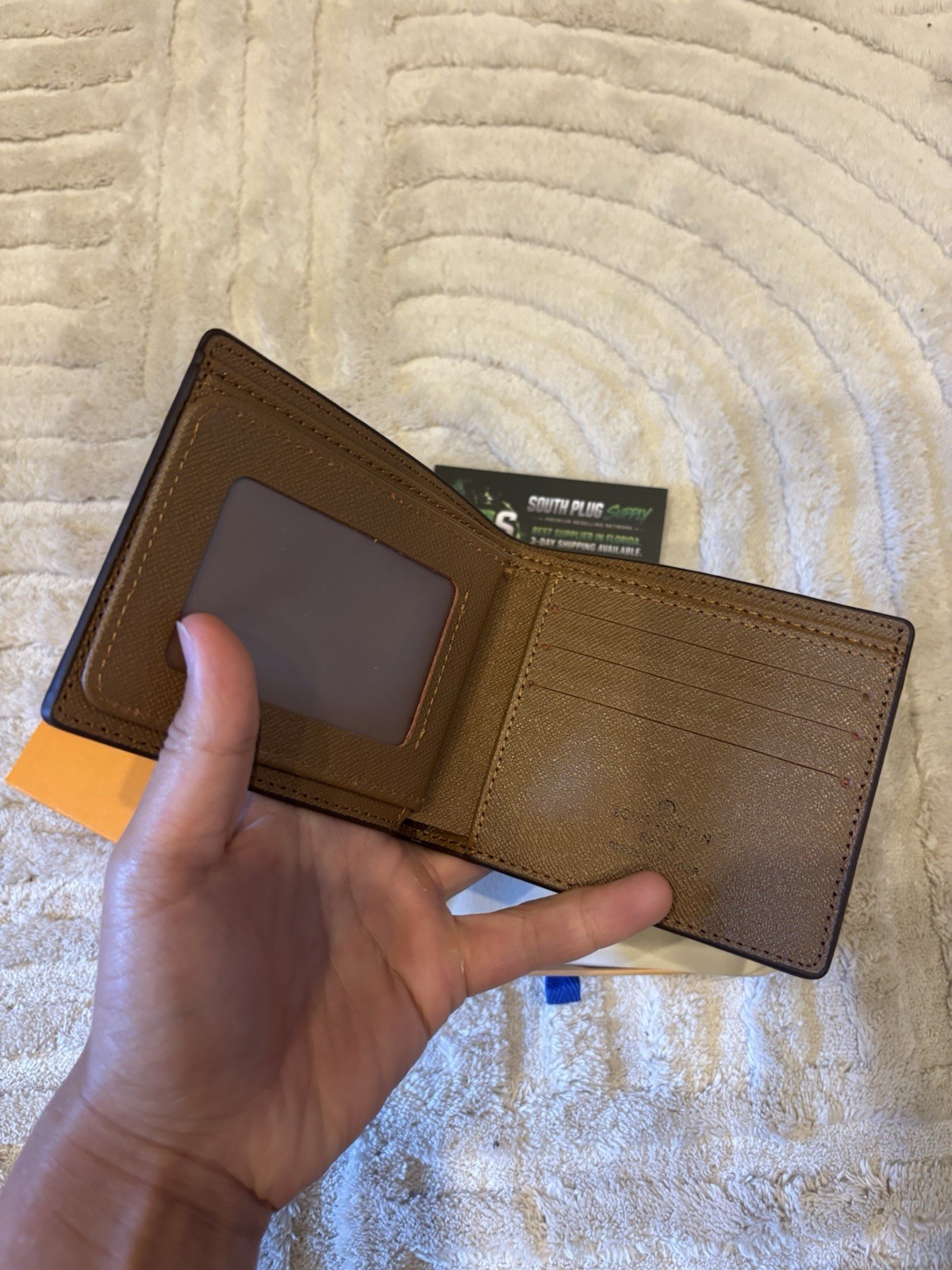 Louis Vuitton Brown Monogram Logo Bifold Wallet For Men W Box And Dust bag