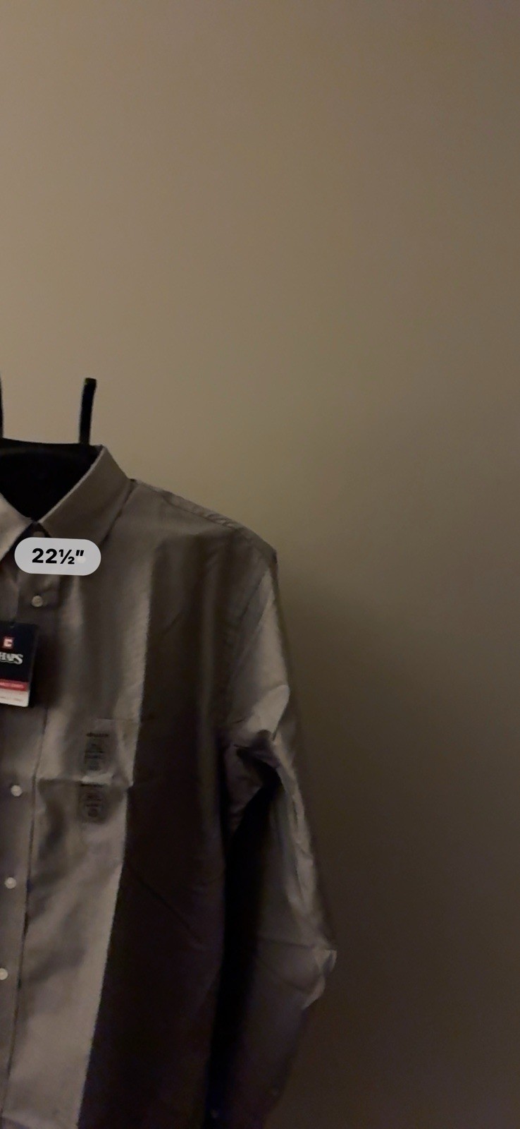 NWT Mens Size 17.5 36/37 Chaps Essentials Wrinkle Free Regular Fit Dress Shirt