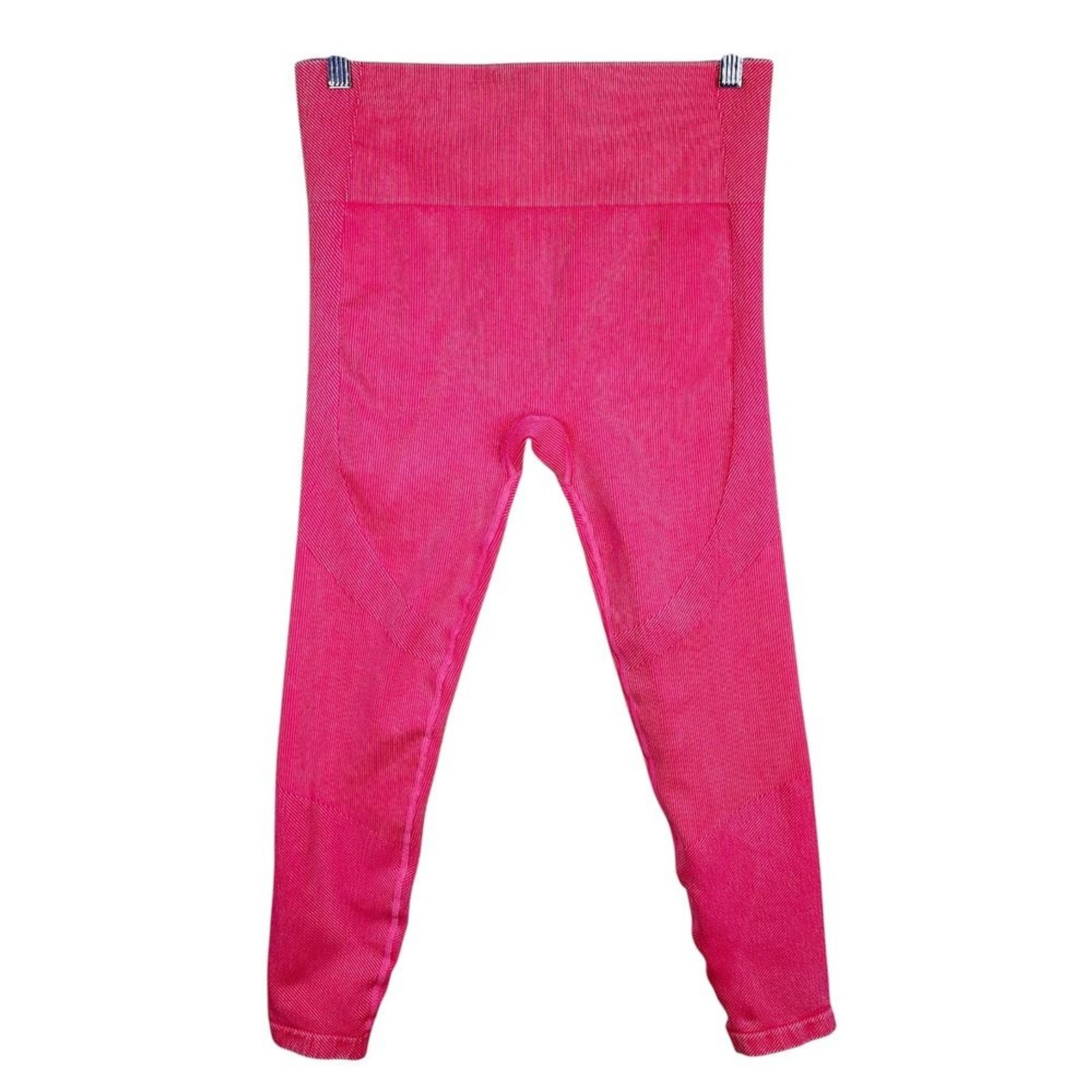 JoyLab Hot Pink Ribbed Seamless High Waist Gym Workout Leggings Large Barbiecore