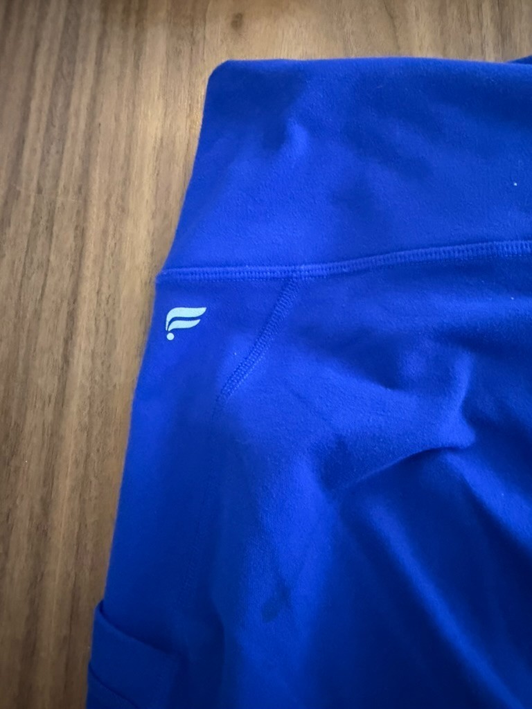 Fabletics PowerHold High-Waisted Leggings – Royal Blue – Women’s Size M