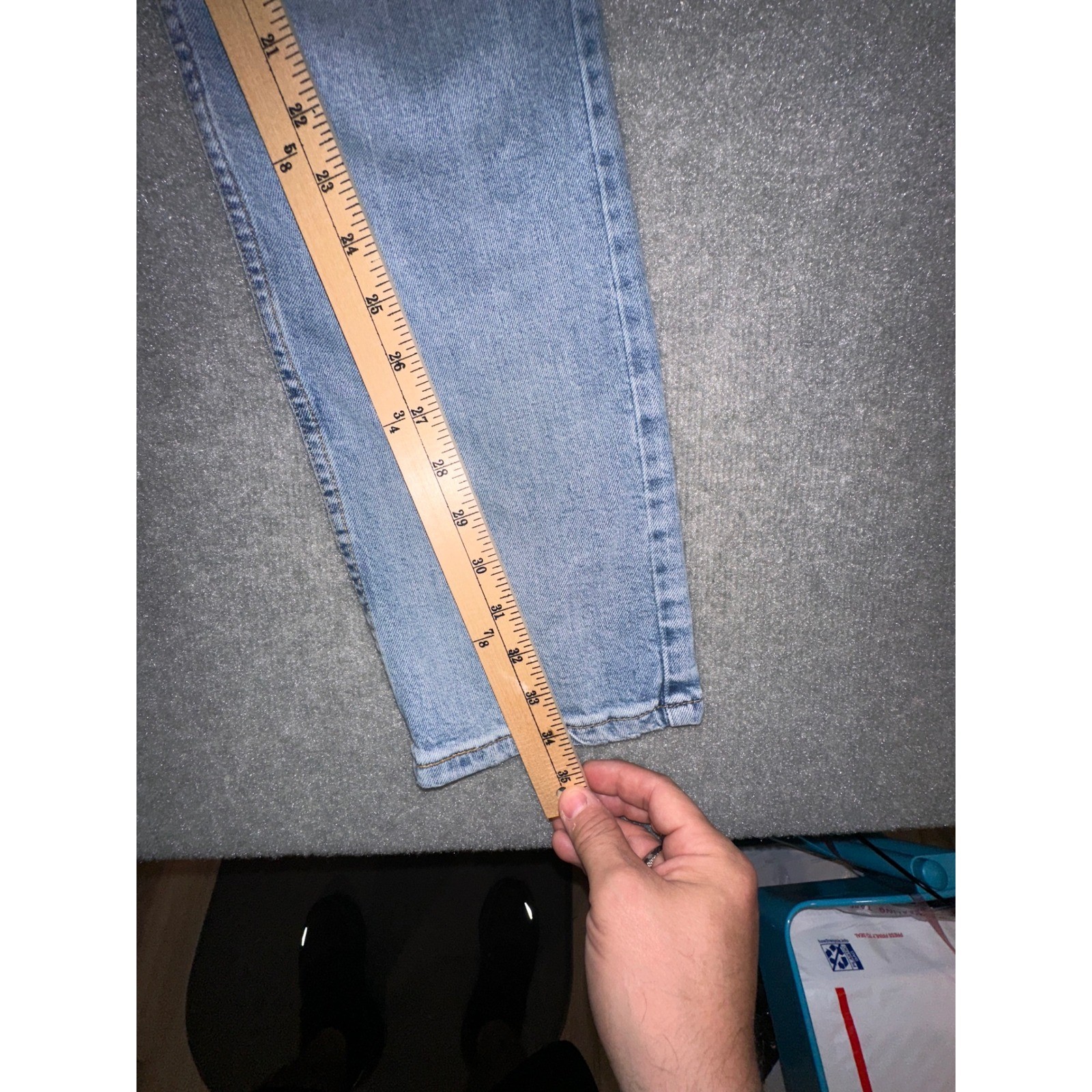Levis 511 Slim Fit Light Wash Denim Jeans Mens 32×34 Blue 04511-5272