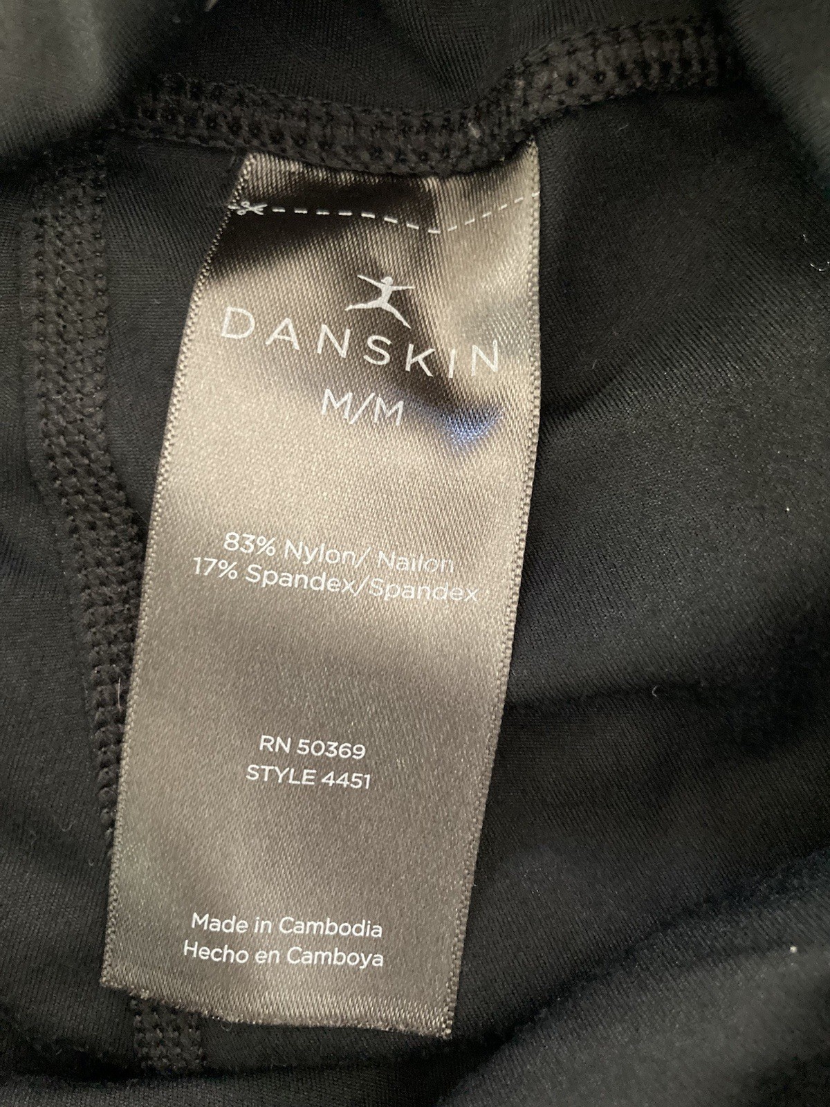 Danskin Black Leggings with Pockets Size M Active Wear Yoga Athleisure Workout