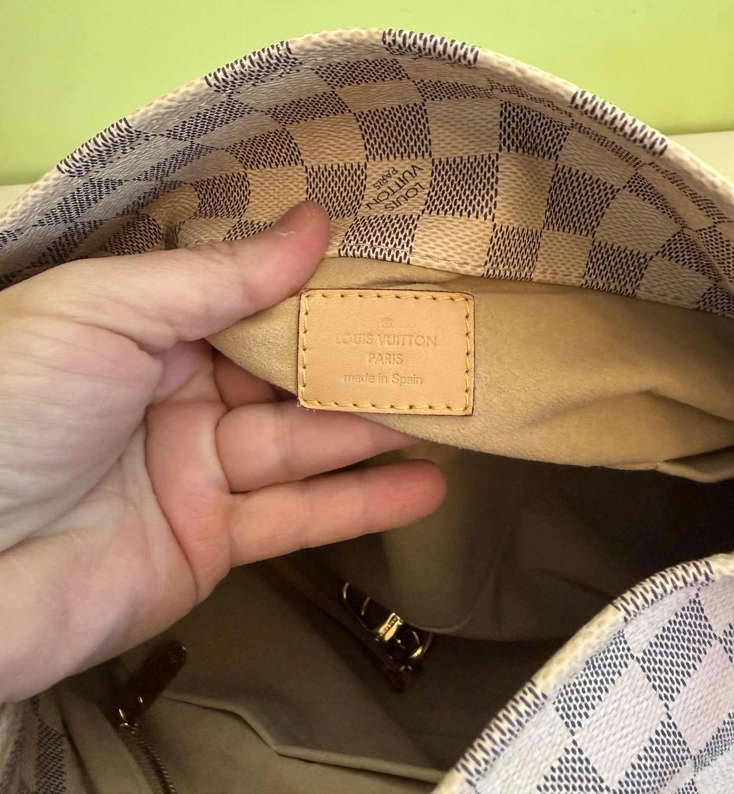 Louis Vuitton Artsy Braided MM Damier Azur Hobo Shoulder Handbag