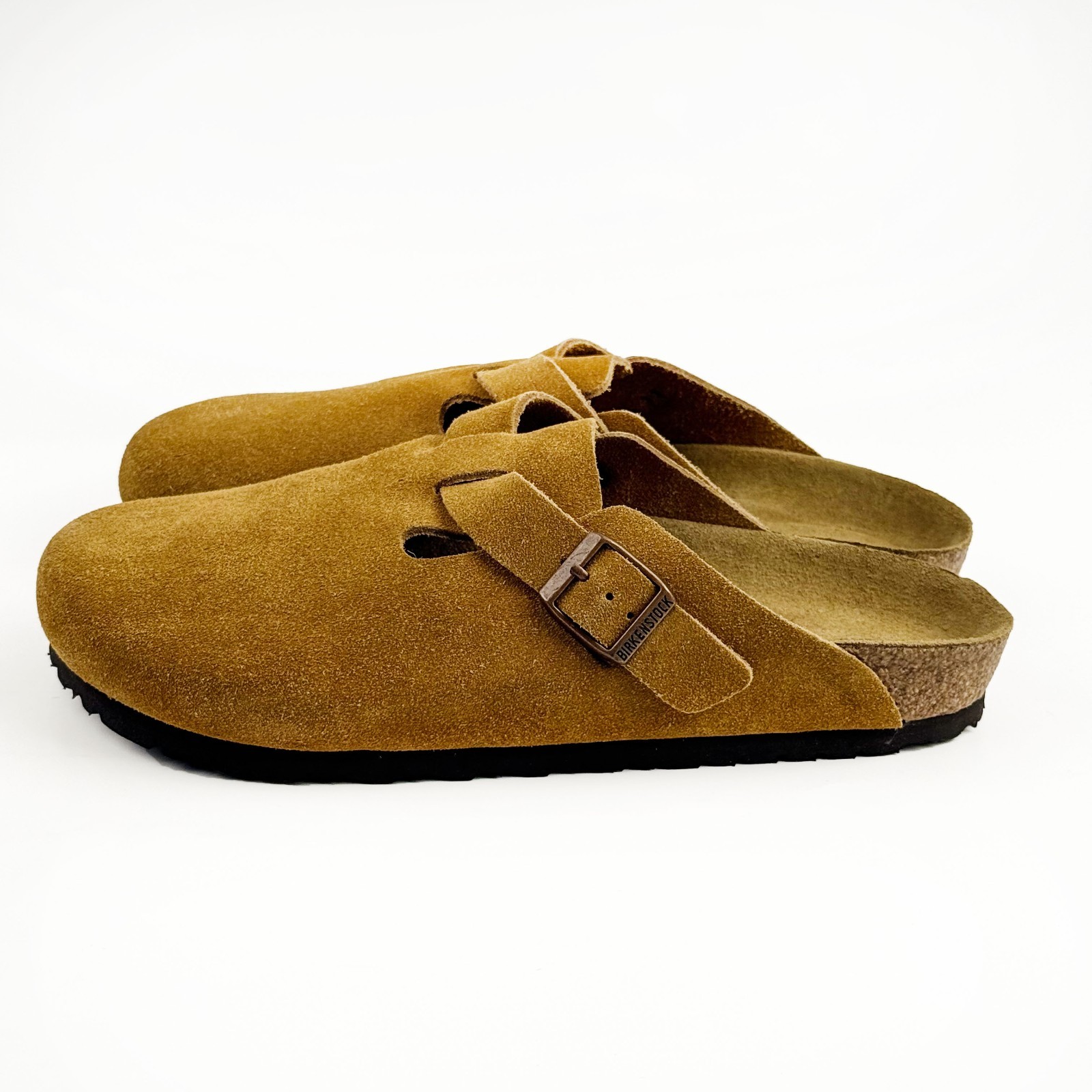 Birkenstock Boston Soft Footbed Suede Leather Mink Clog Unisex Shoes New