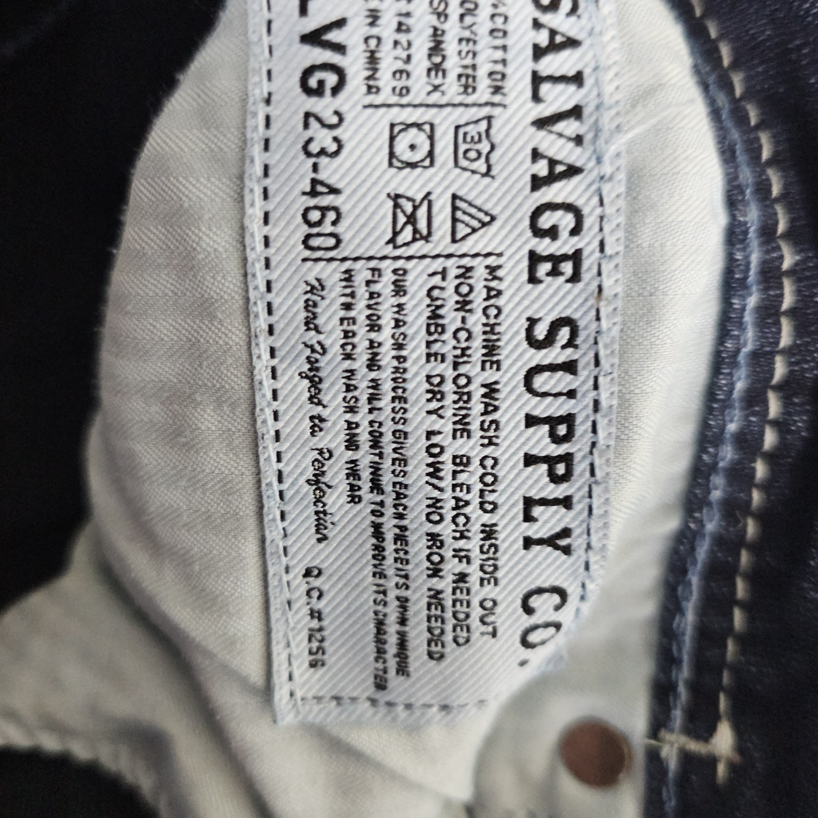 Buckle Salvage Jeans Mayhem Bootcut Fit Dark Wash Denim Mens 34×33.5 Whiskering