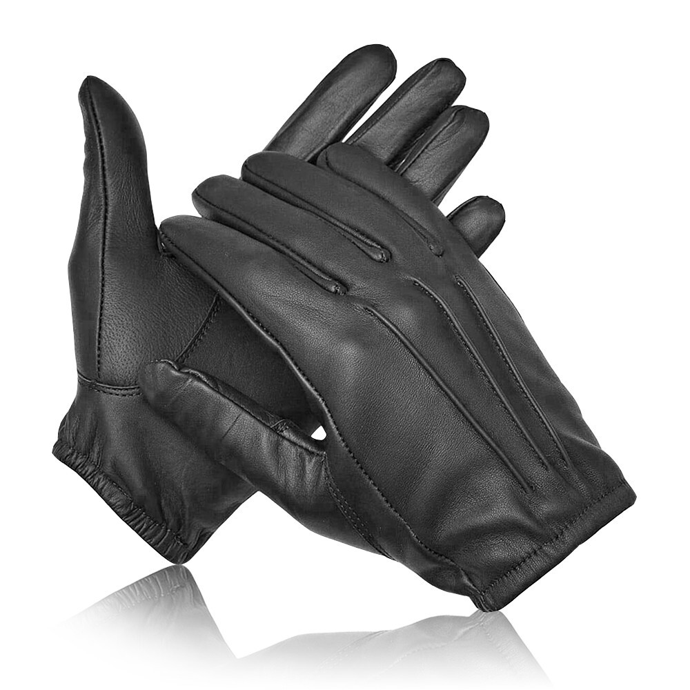 made with Kevlar Police Anti Slash Fire Resistant Leather Gloves Security SIA
