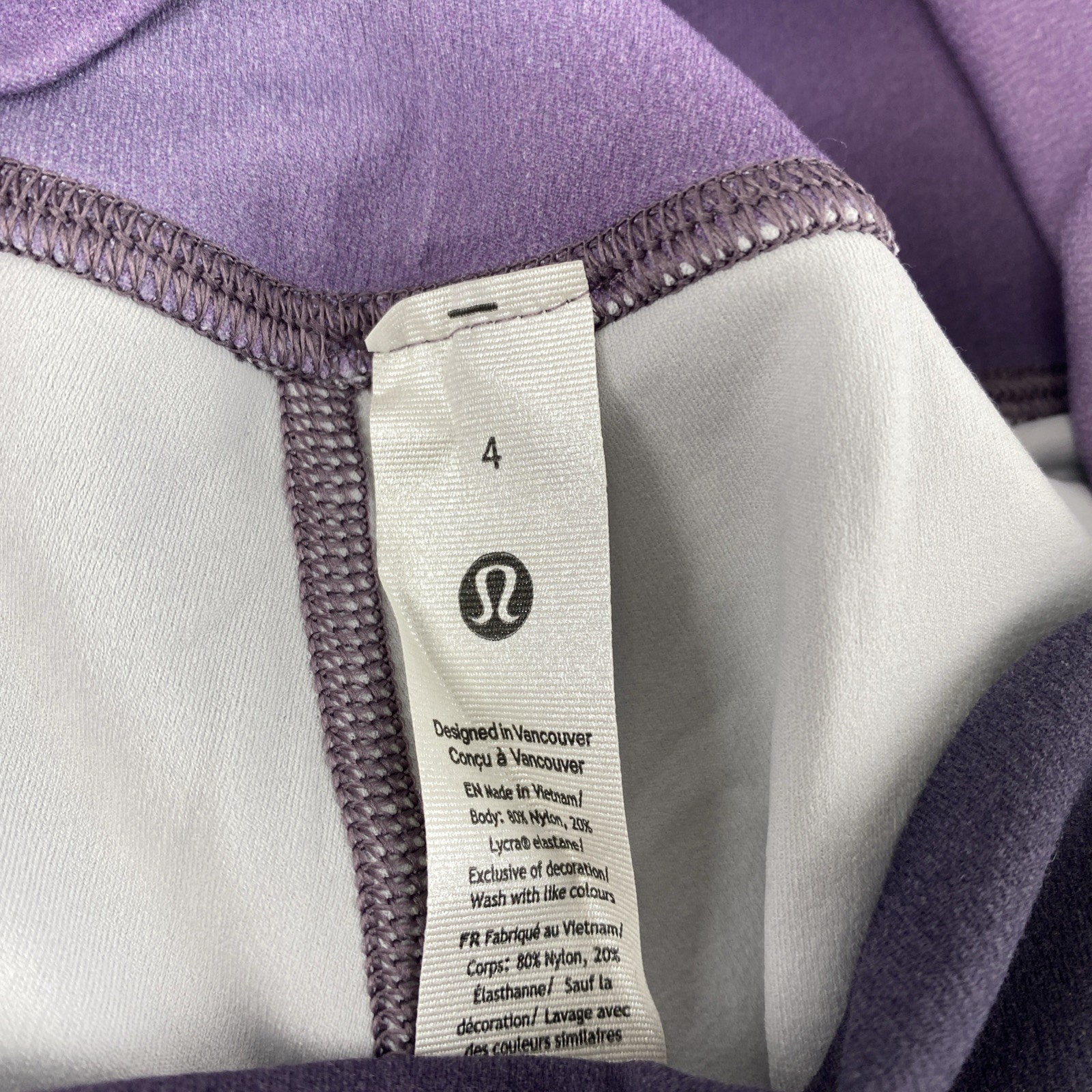 Lululemon Align High Rise HR Shorts 4″ Purple Ombre Size 4 $64