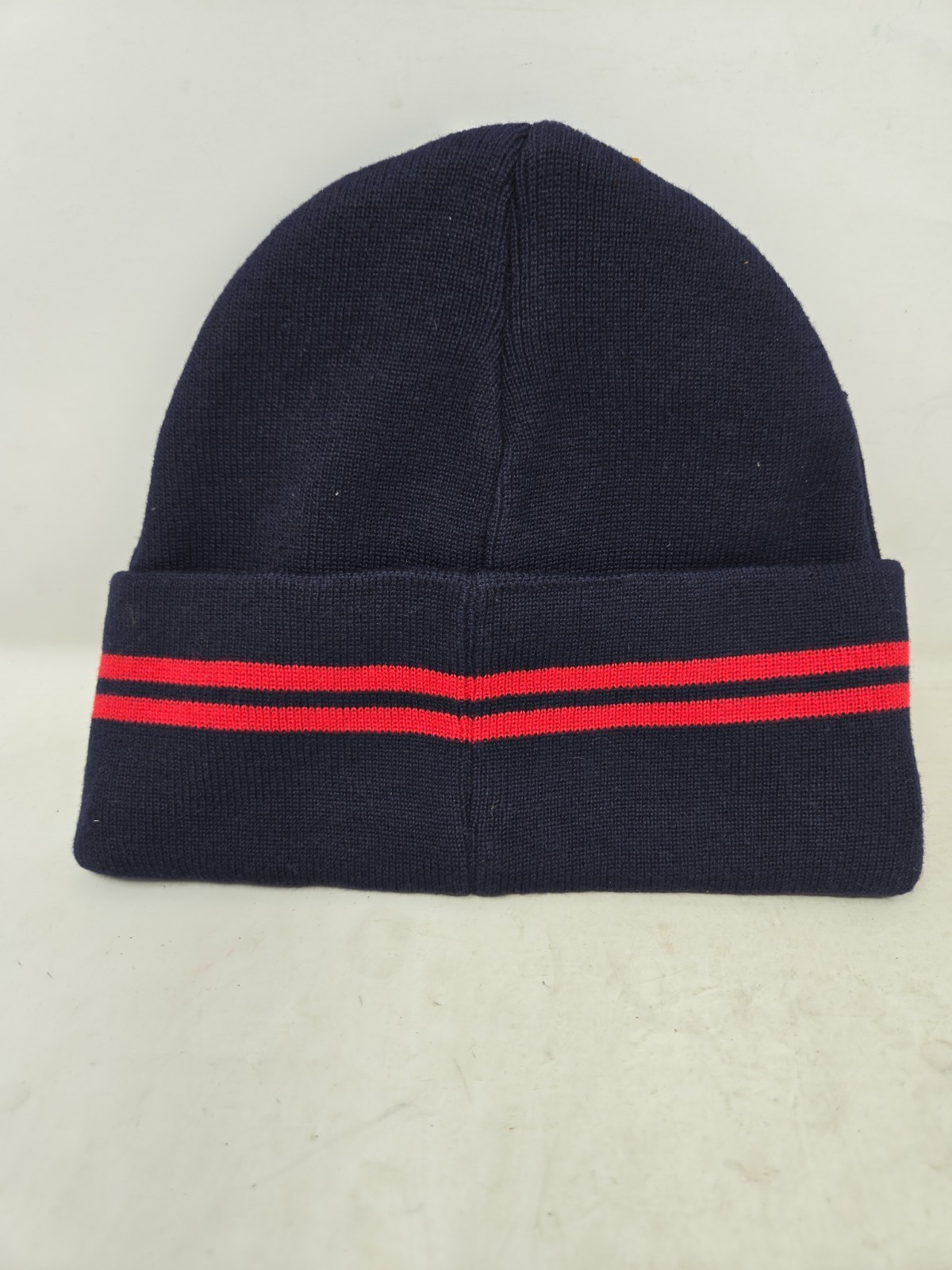 NWT Polo Ralph Lauren Navy Cable Knit Wool Blend Ribbed Cuff Beanie W/ Visor New