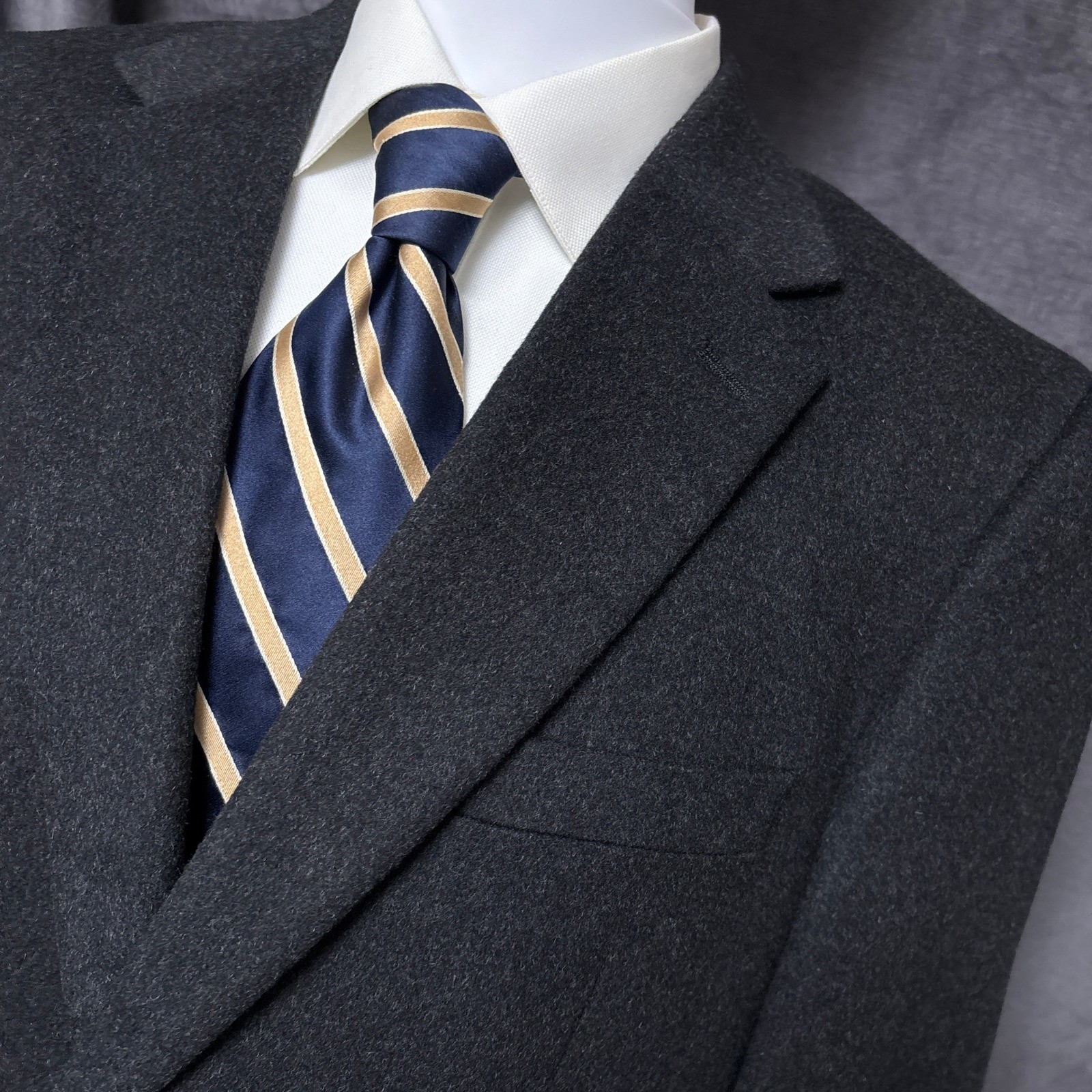 Club Room Sport Coat 42R Charcoal Gray Silk Cashmere Fleece Blazer Jacket Casual