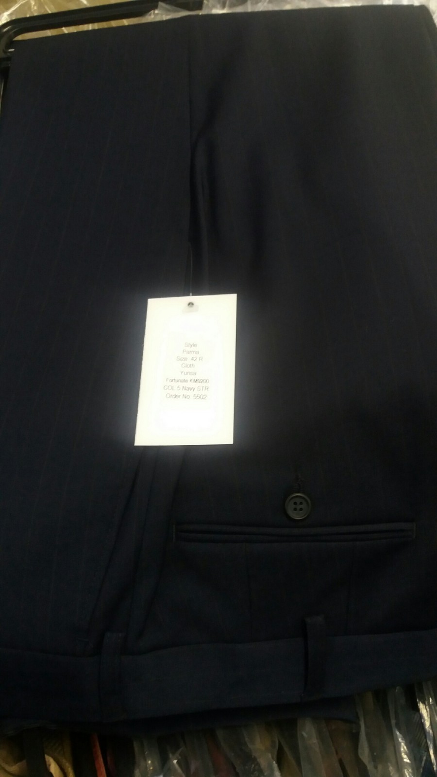 HUGO JAMES NAVY PINSTRIPE SUIT trousers 42″44″46″48″50″52″54″56″58″60″62″64″66″