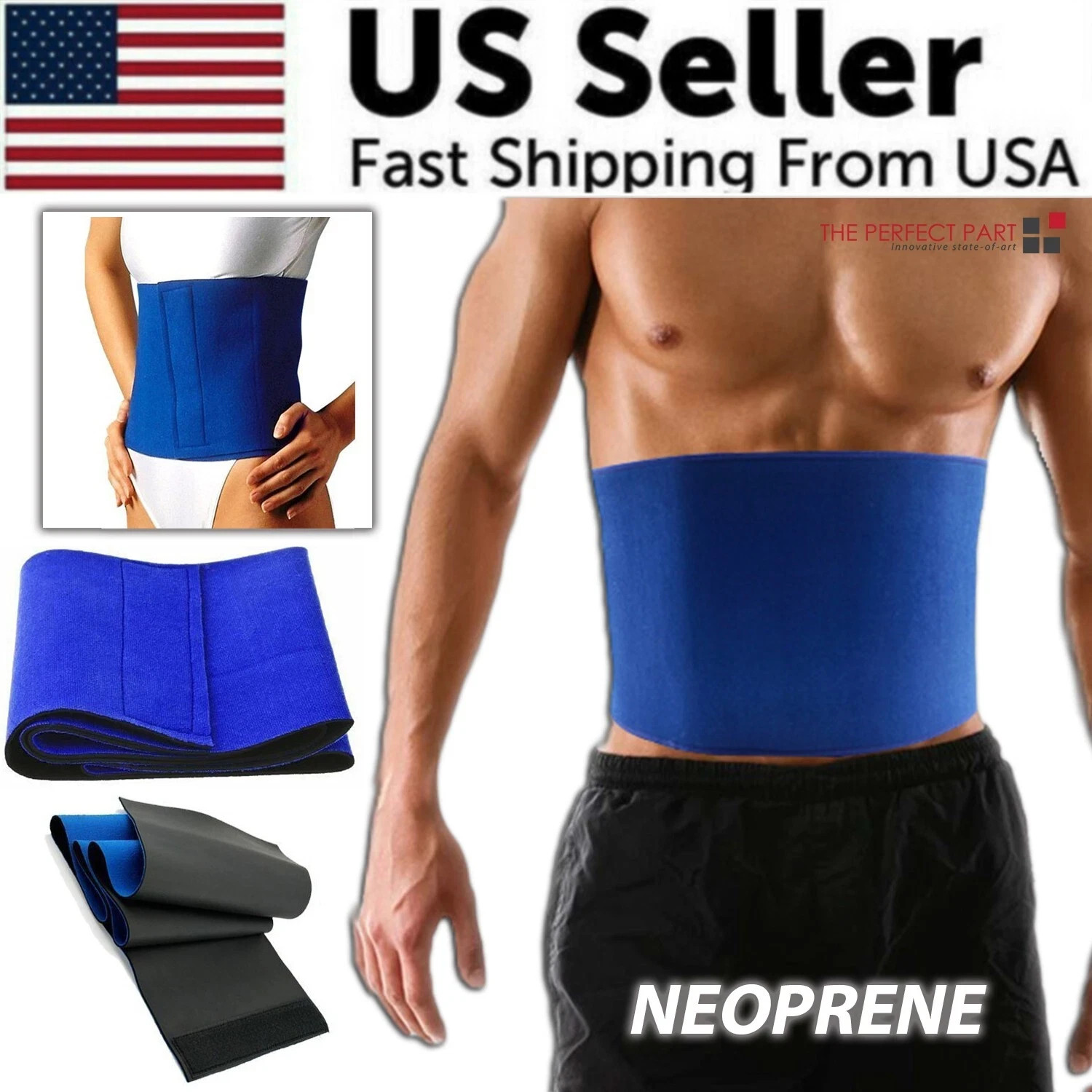 “Waist Trimmer Belt Sweat Band Wrap Ab Stomach Weight Loss Fat Burner Slimming “