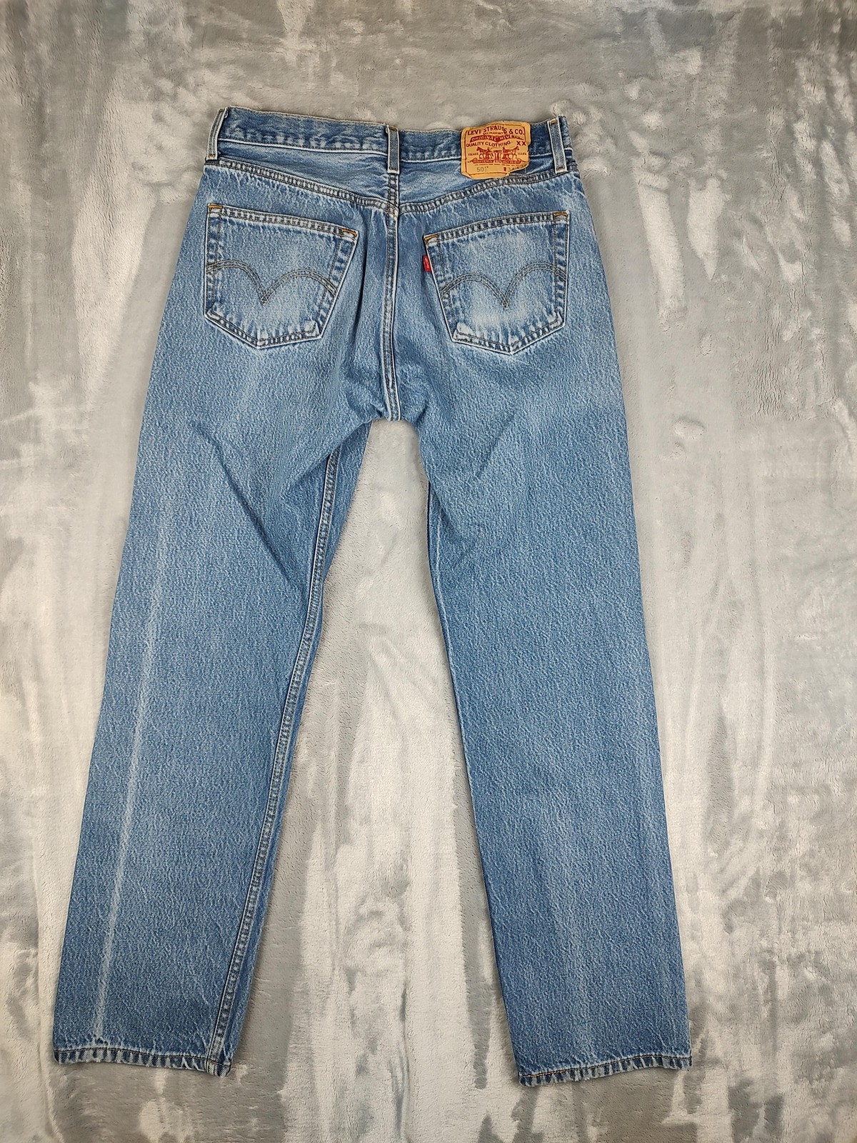 Levis 501 Jeans Mens 34×36 Blue Button Fly Straight Leg 100% Cotton Denim Pants