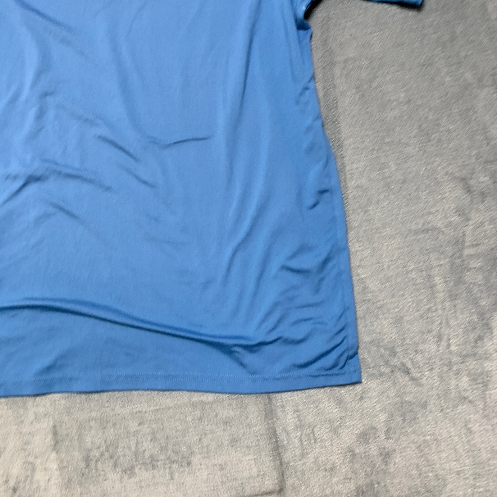 Gerry Performance Polo Shirt Men Medium Blue Brushed Knit Golf Tennis Pullover