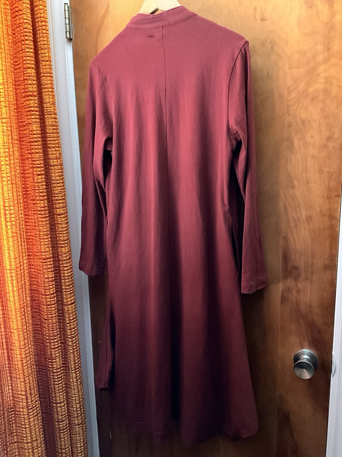 Bryn Walker Pacificotton Red Button-down Flare Coat Cardigan Size S
