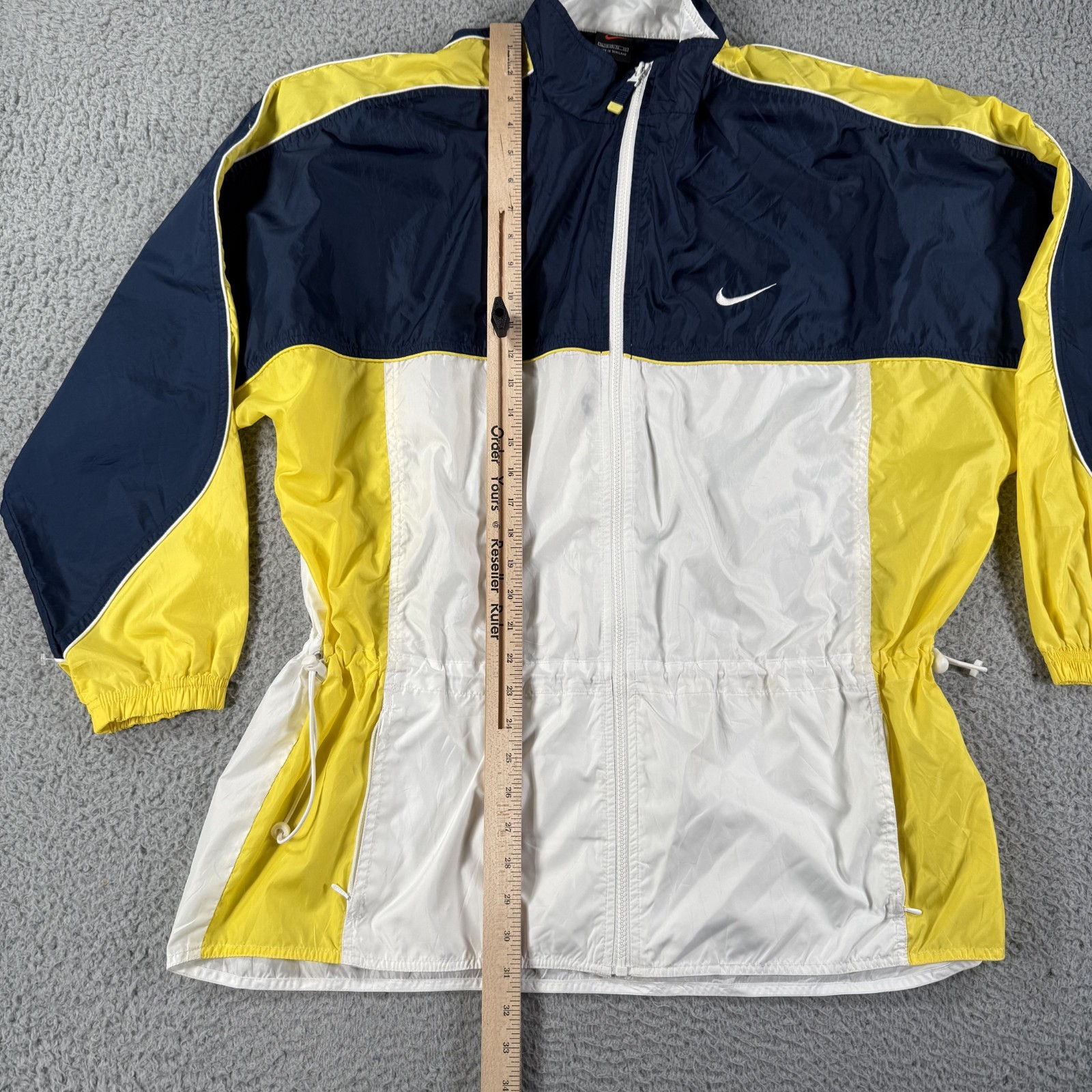 Vintage Nike Windbreaker Jacket Mens XL Colorblock Swoosh Logo Full Zip 90s