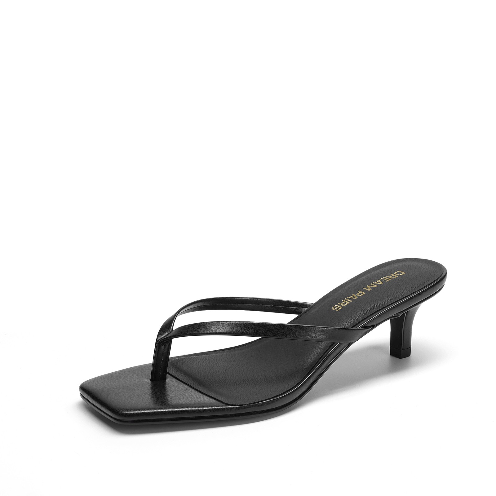 Women Low Kitten Heel Sandals Open Toe Comfortable Casual Thong Sandals
