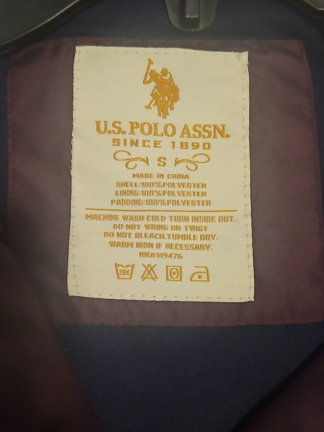 US Polo Assn Women’s Puffer Jacket Lightweight, Small NWT