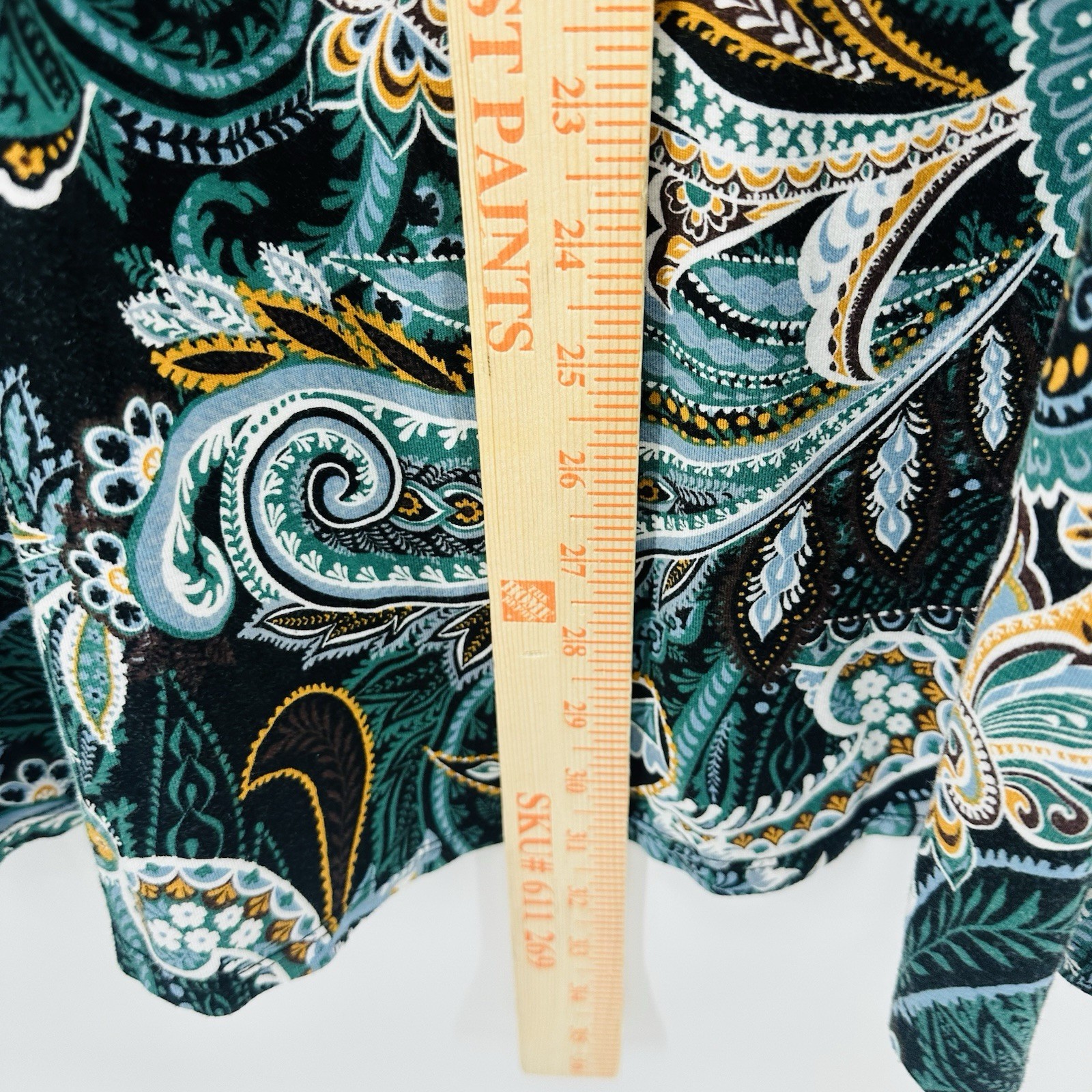 Jessica London Paisley Tunic Top Plus Sz 26/28 Teal Boho Resort Travel AD30