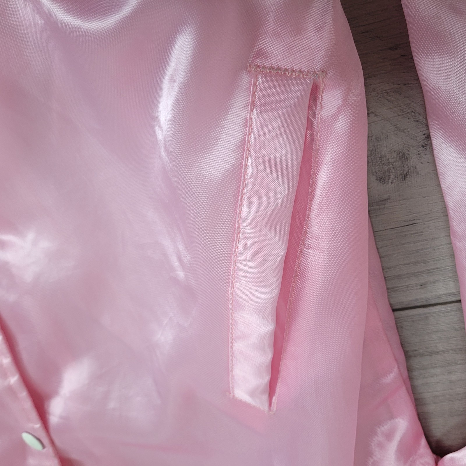 HARTWELL Bomber Jacket Womens Small Pink Satin “Sheri’s Born to Dance” (c-video)