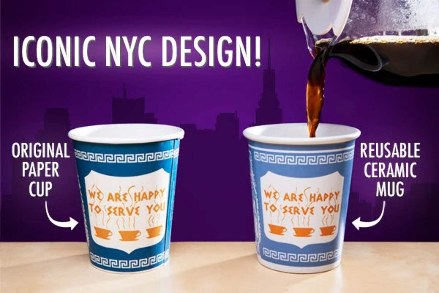 Ceramic Greek Coffee Cup