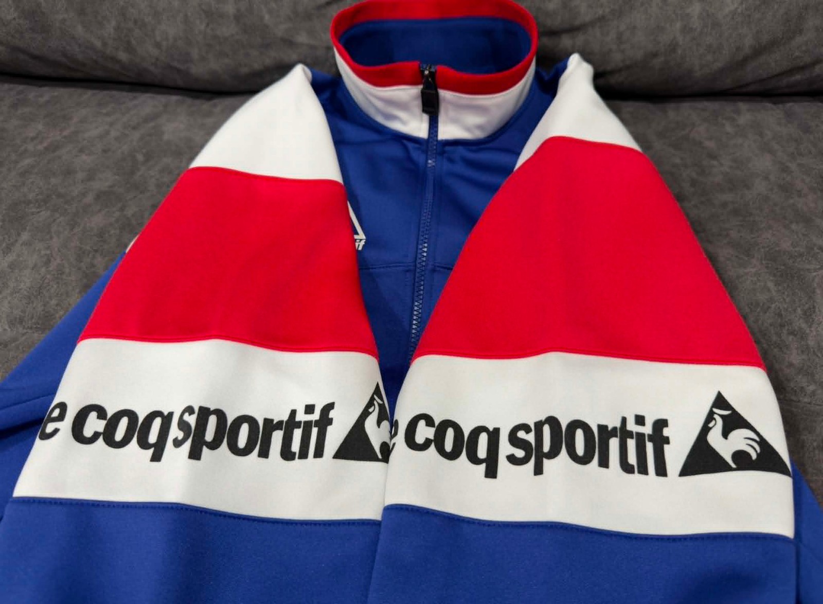 Vintage 90s Le Coq Sportif Track Jacket Tricolor Made in Japan QS-5064 Retro