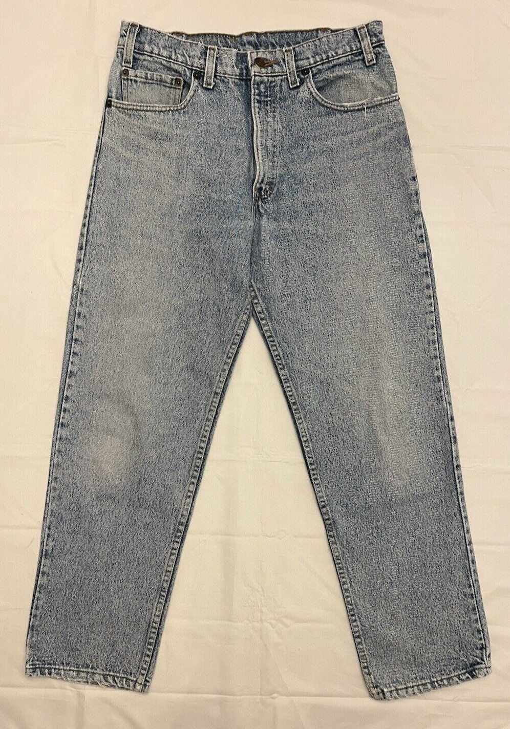Vintage Levi’s 540 Jeans Mens 31×29 Loose Fit Tapered Acid Wash Distressed