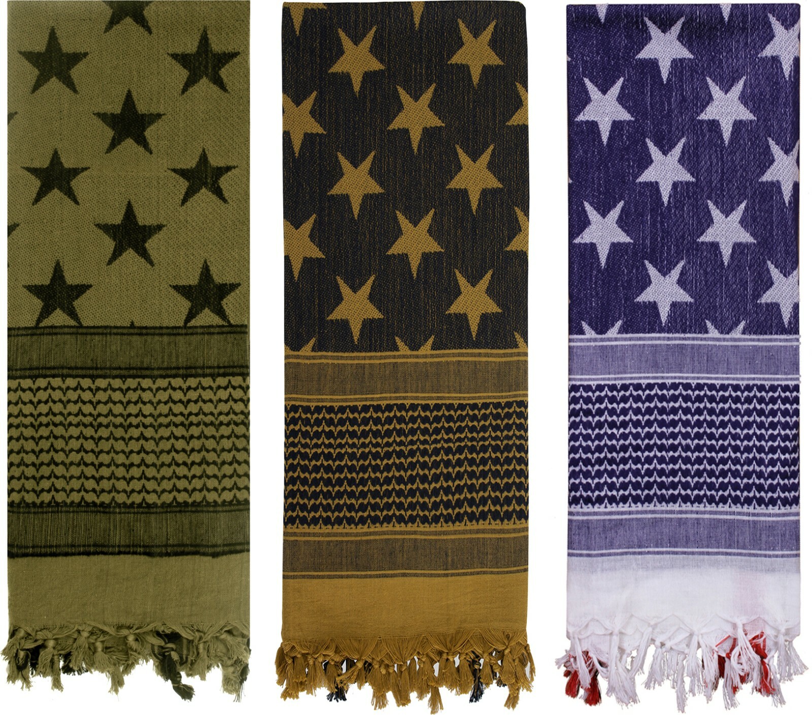 Stars & Stripes Tactical Shemagh Army Arab Desert Scarf American US Flag Pattern