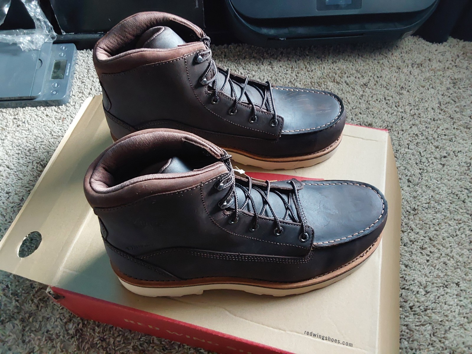RED WING TRACTION RED LITE 6” SAFETY/MOCK TOE BOOTS 2449 BROWN MEN’S US 11 D