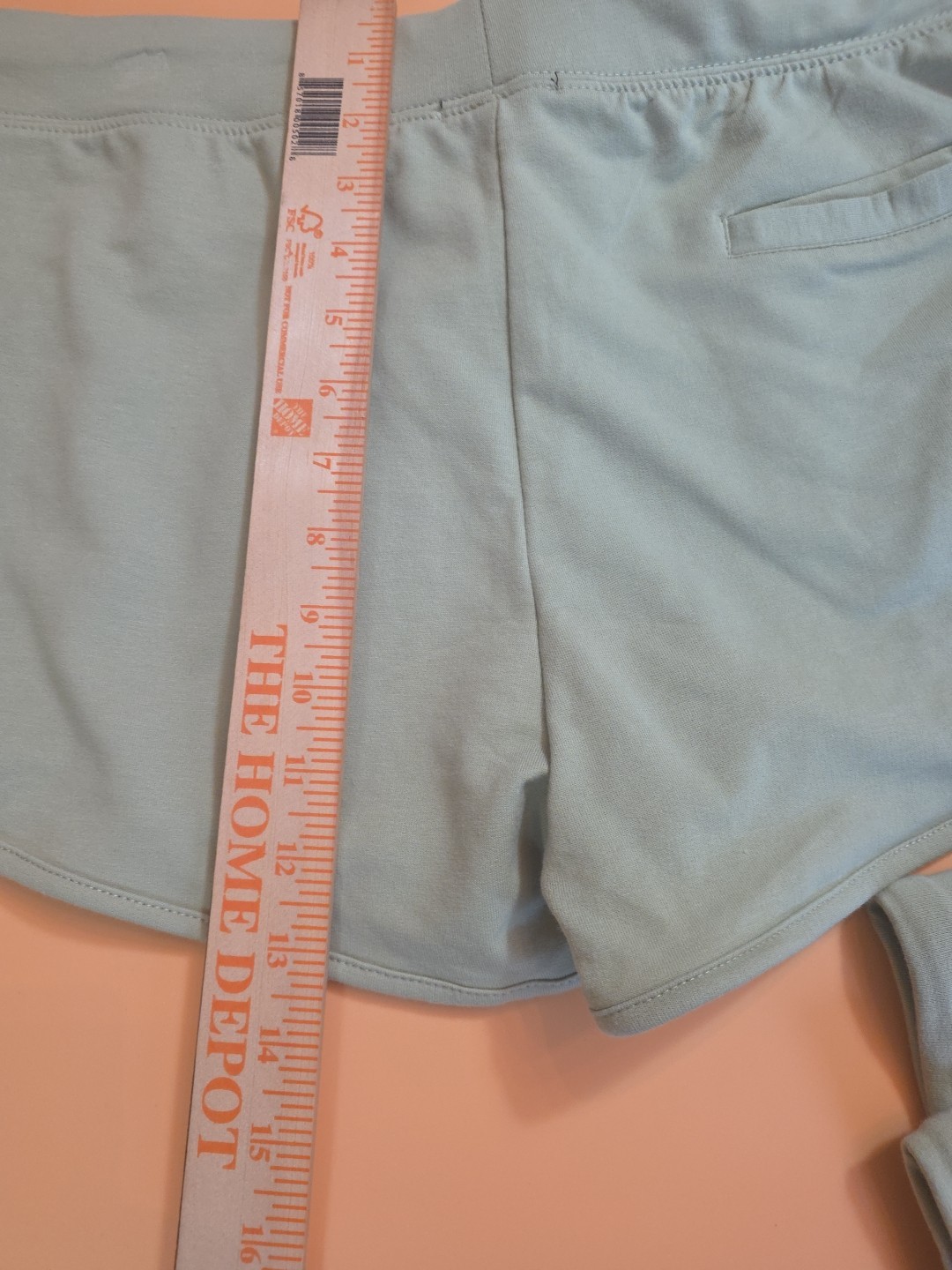 Ambiance Clash Bouclé Women’s Shorts Size Large Sage Green Drawstring Casual Lou